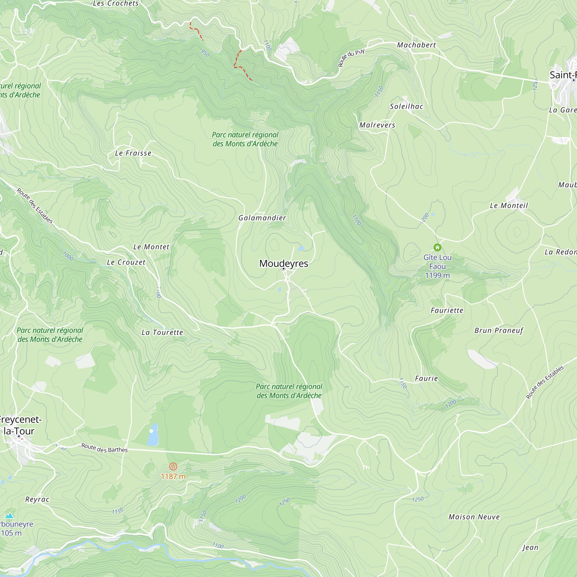 Gîtes de la Chaumière d'Alambre map
