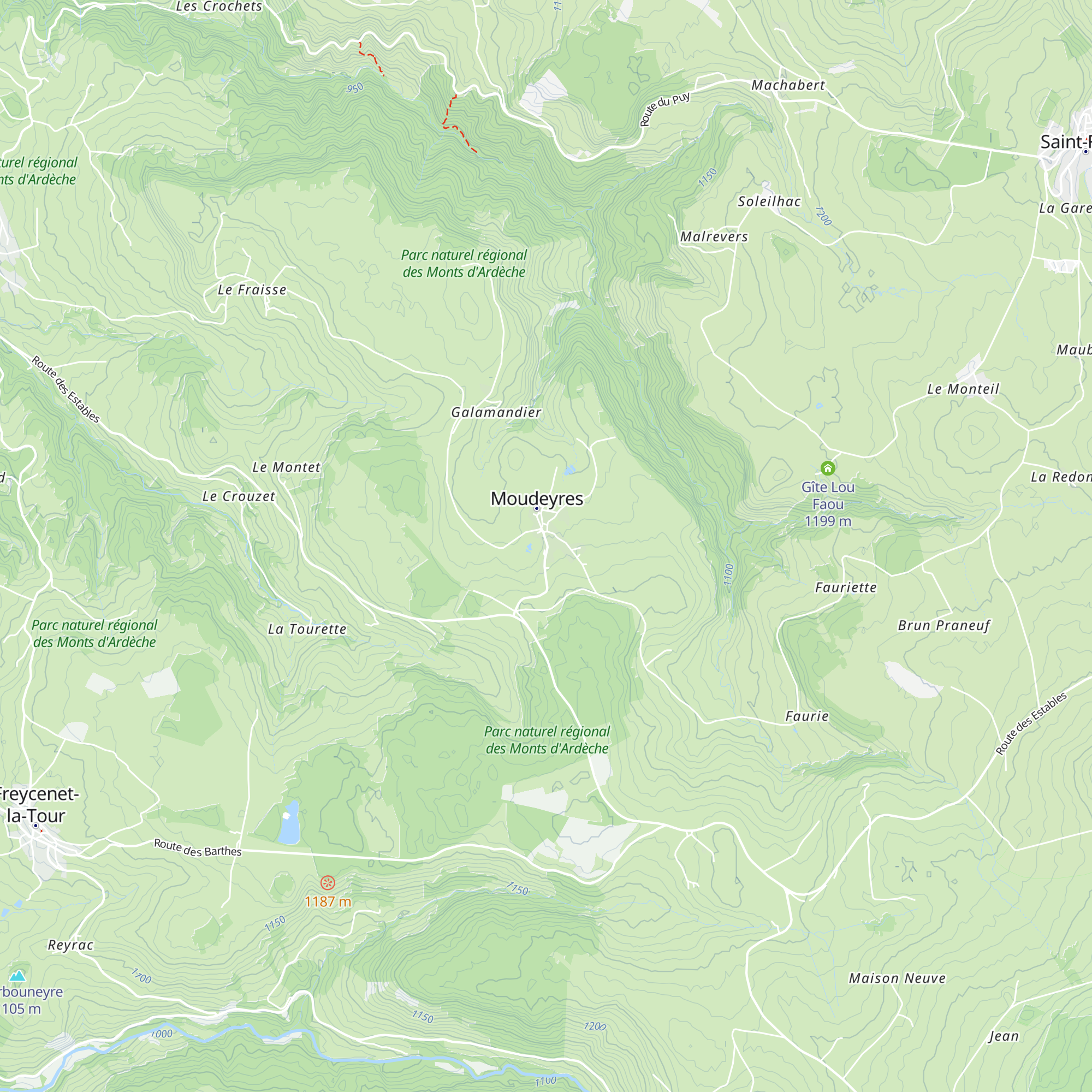 Gîtes de la Chaumière d'Alambre map