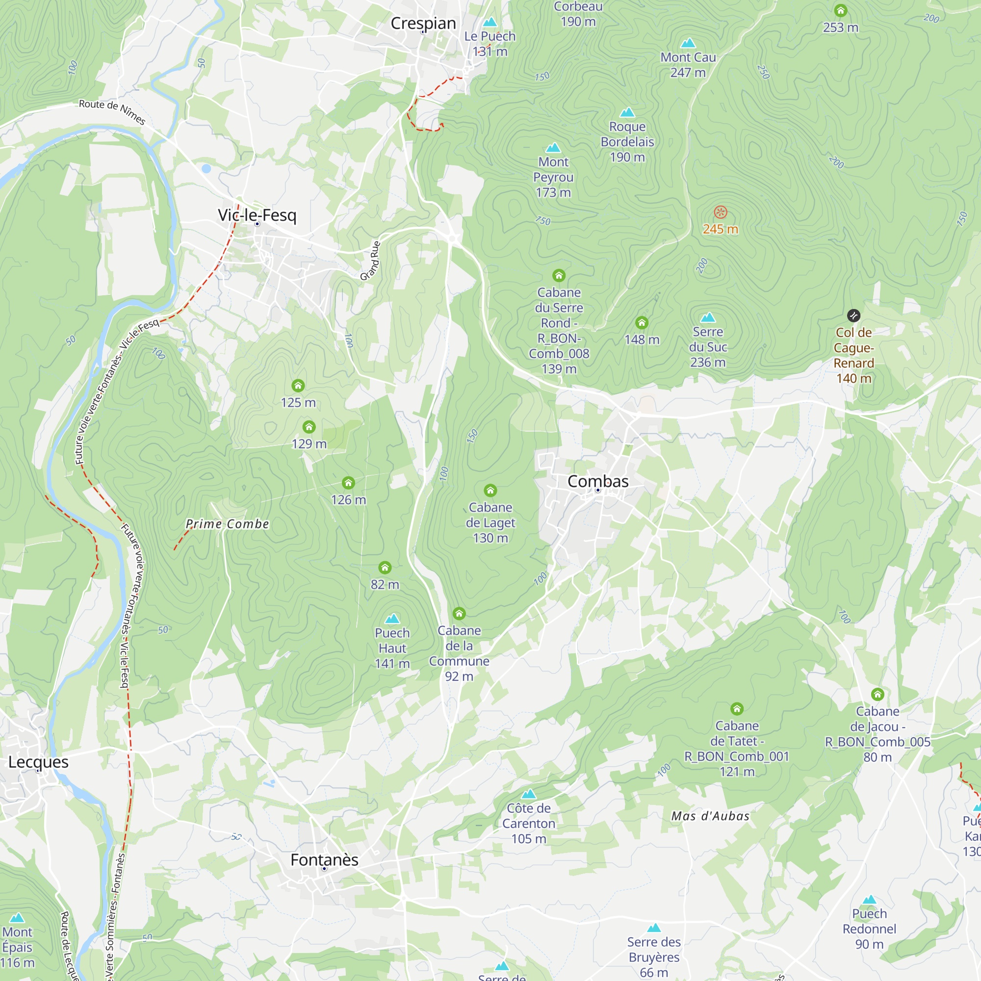 Cabane de Laget map
