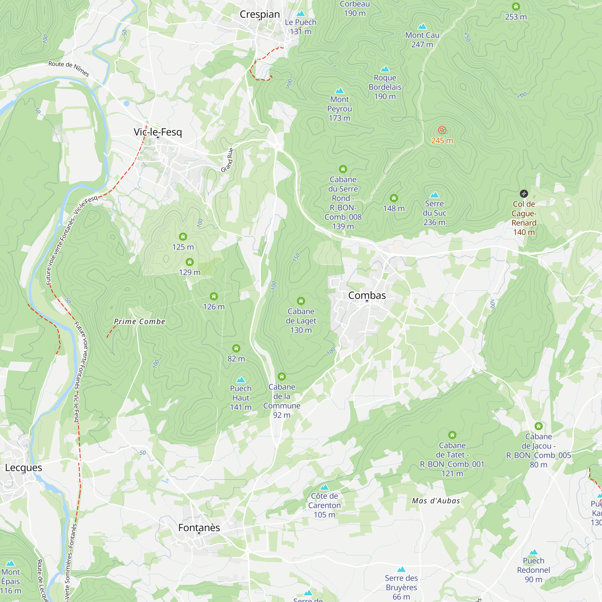 Cabane de Laget map