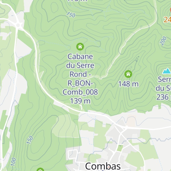 Map of Cabane de la Combe de Pouget