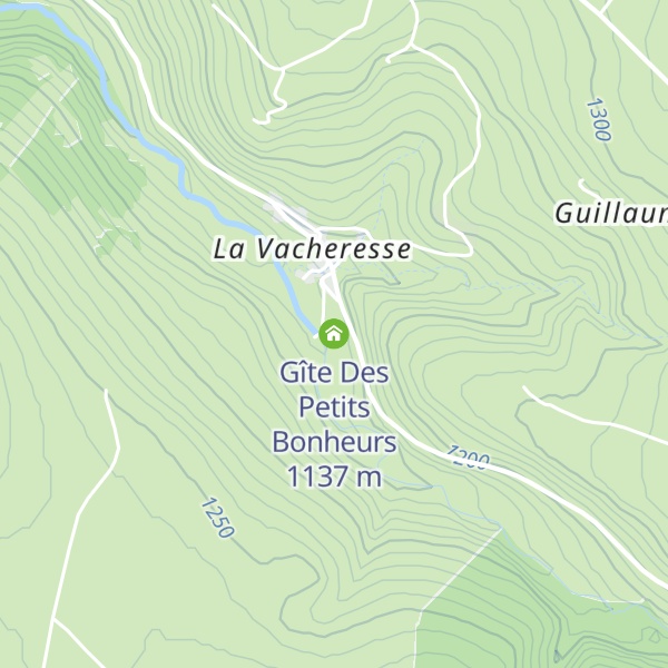 Map of Gîte Des Petits Bonheurs