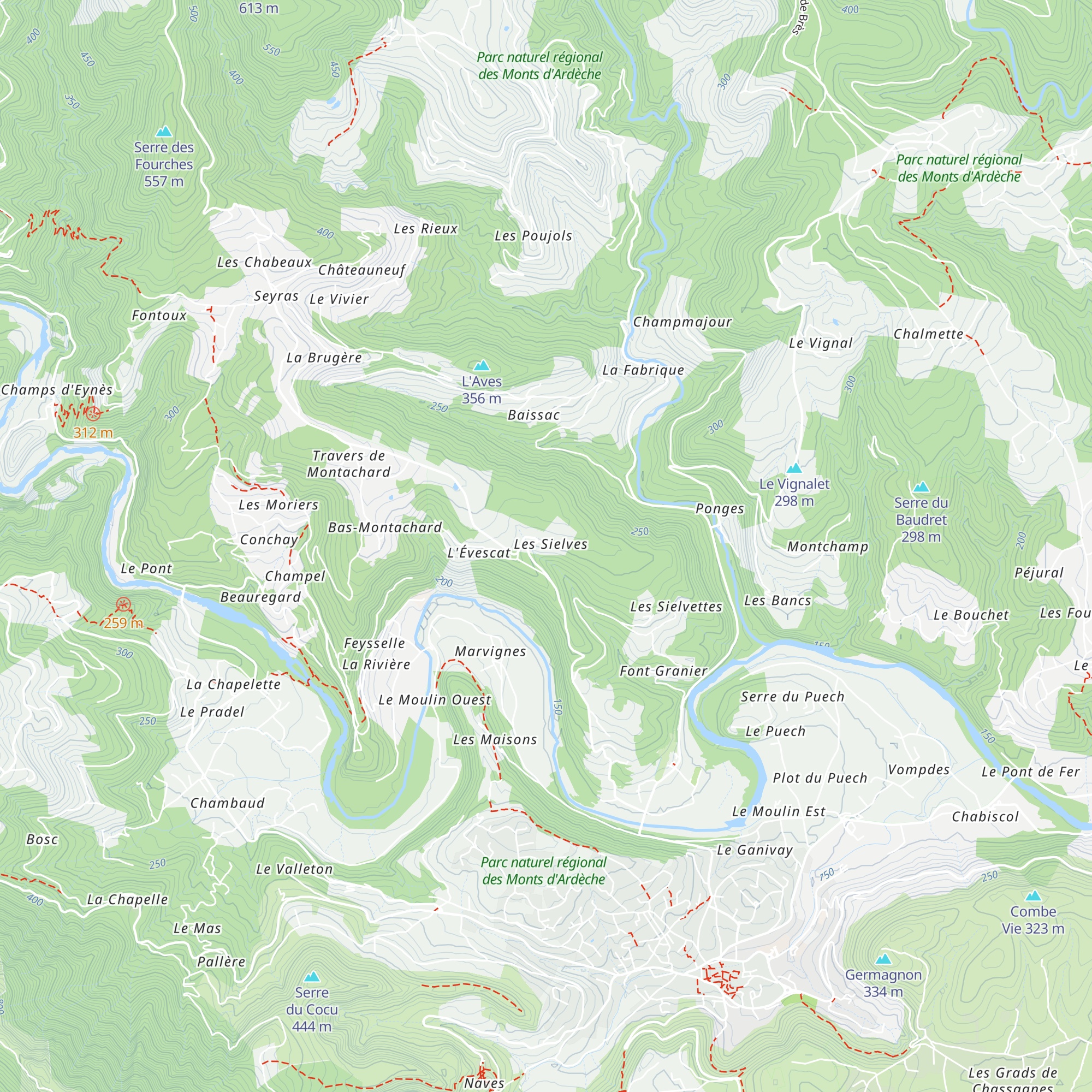 Gîte 4**** Les Terrasses des Sielves map