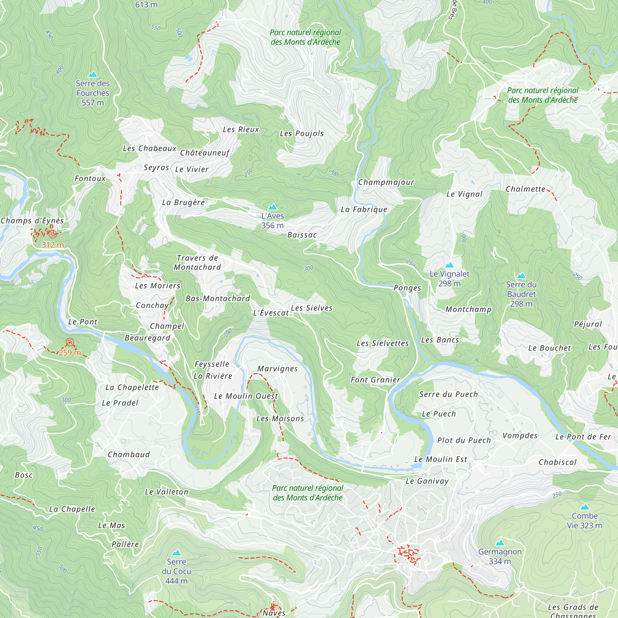 Gîte 4**** Les Terrasses des Sielves map