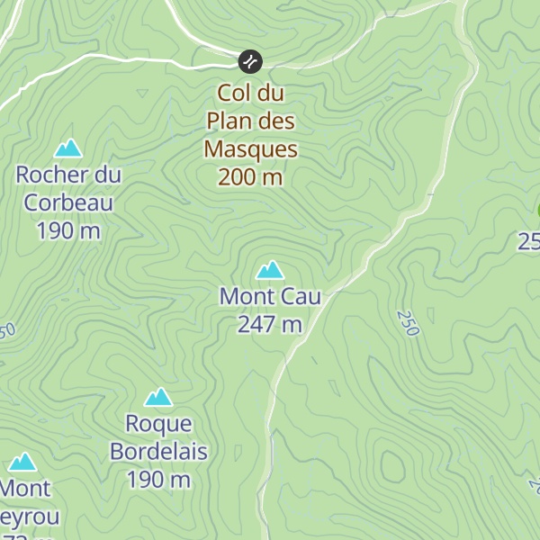Map of Mont Cau