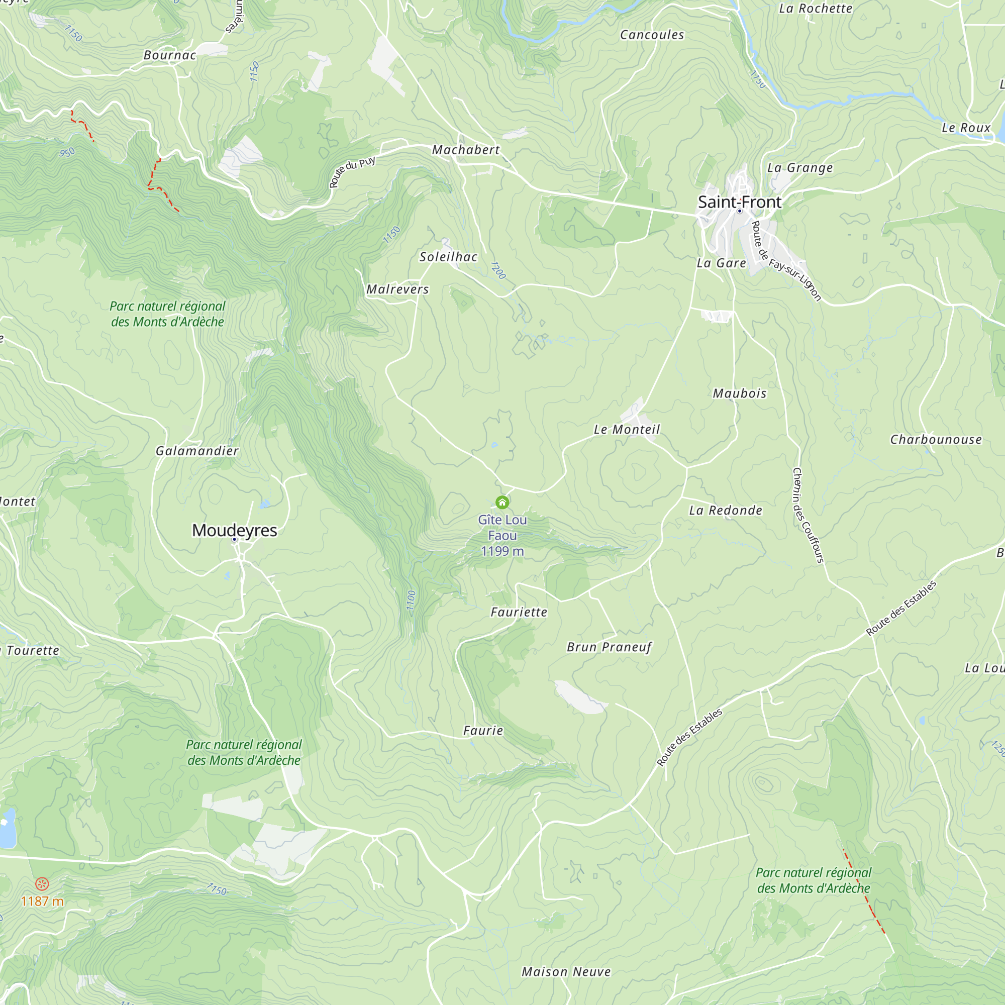 Gîte Lou Faou map