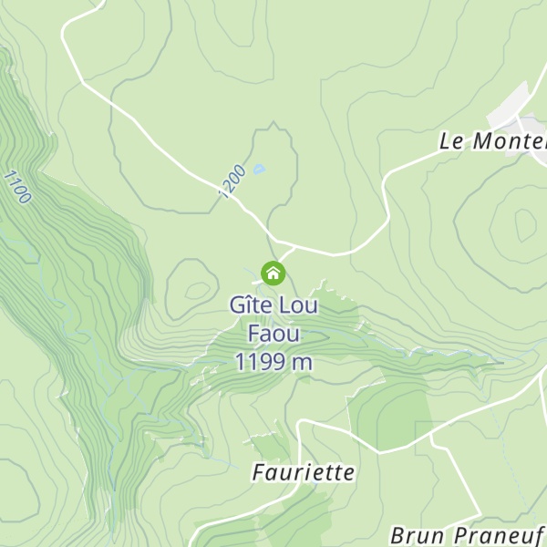 Map of Gîte Lou Faou
