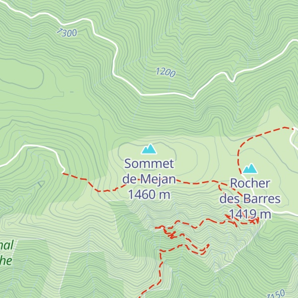 Map of Sommet de Mejan