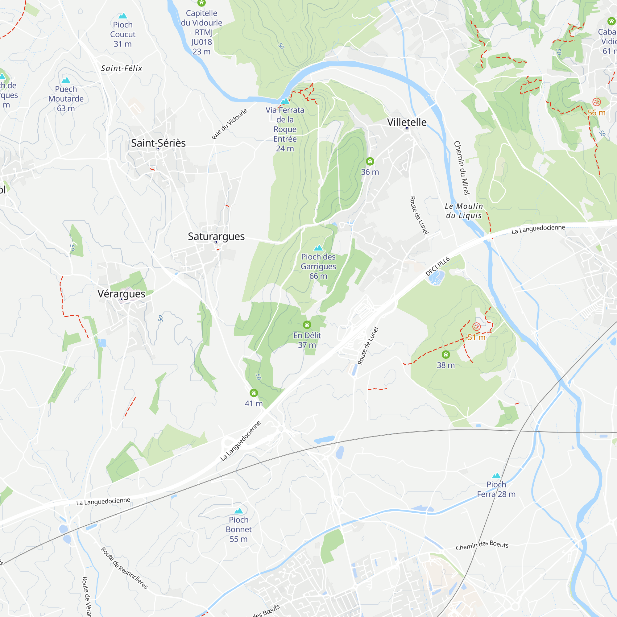 Le Clapas map