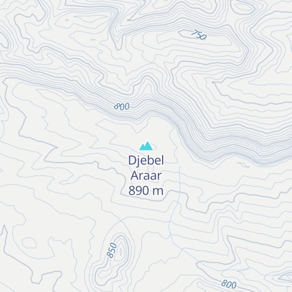 Map of Djebel Araar