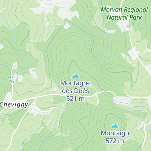 Map of Montagne des Dués