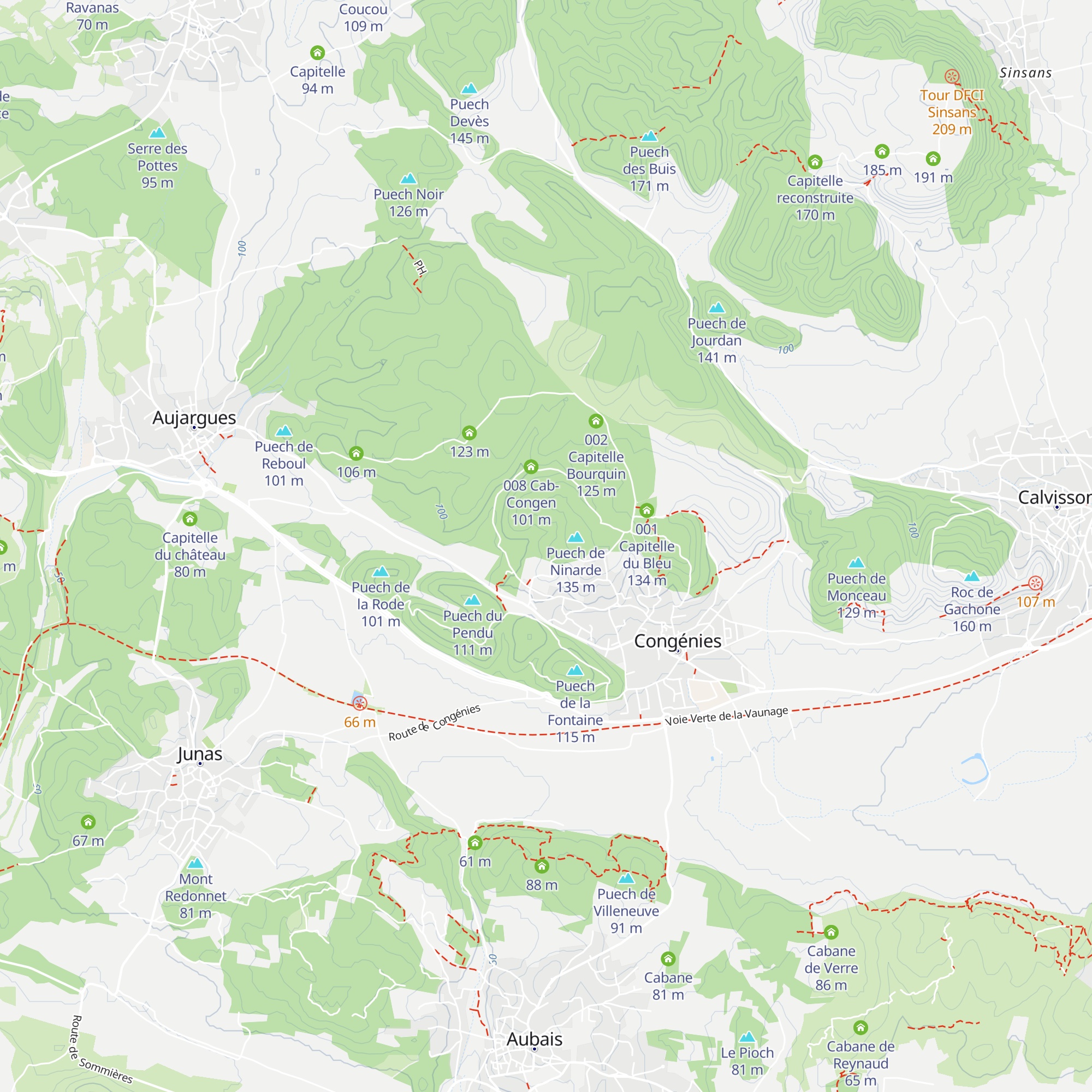 Cabane de Bosc map
