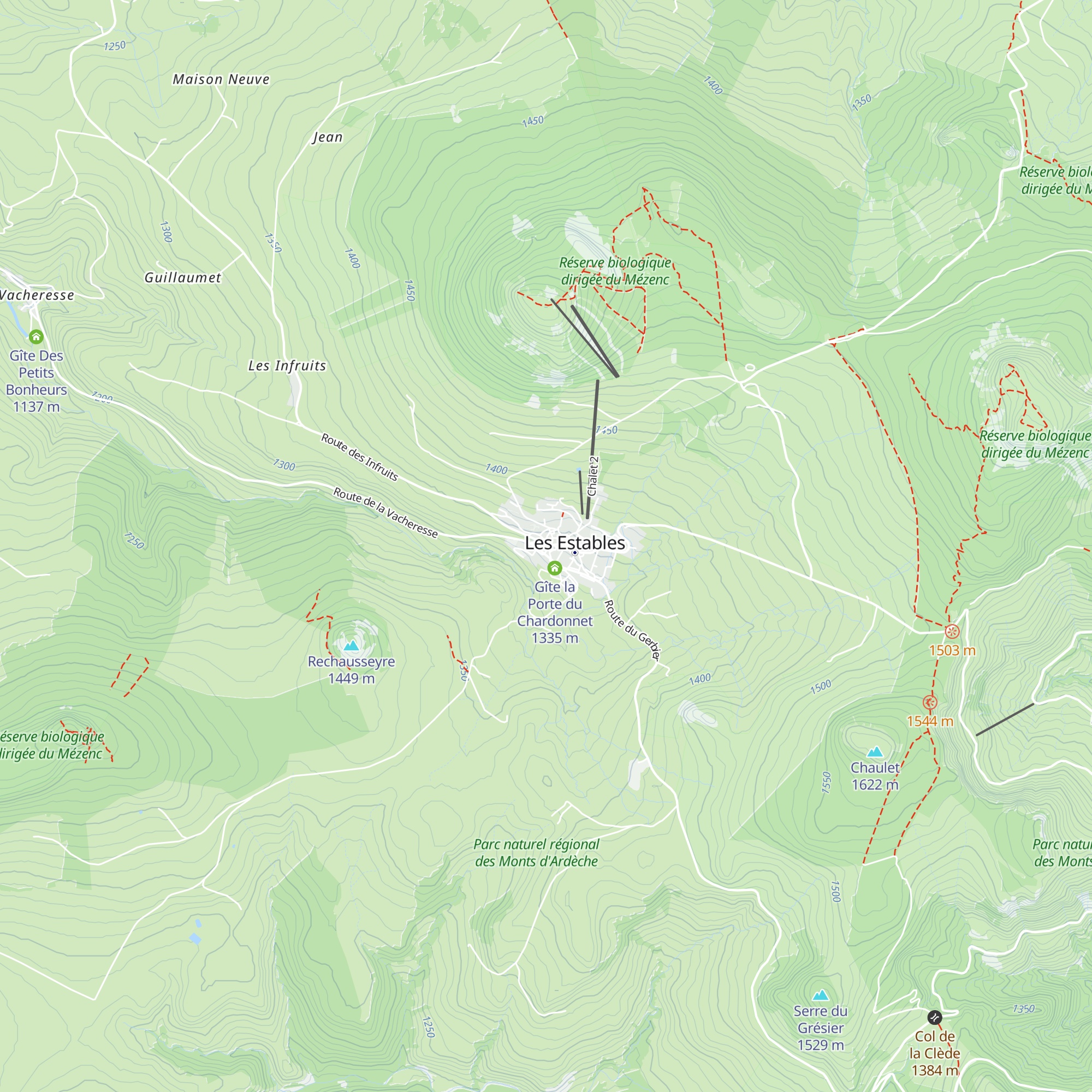 Gîtes La Traverse map