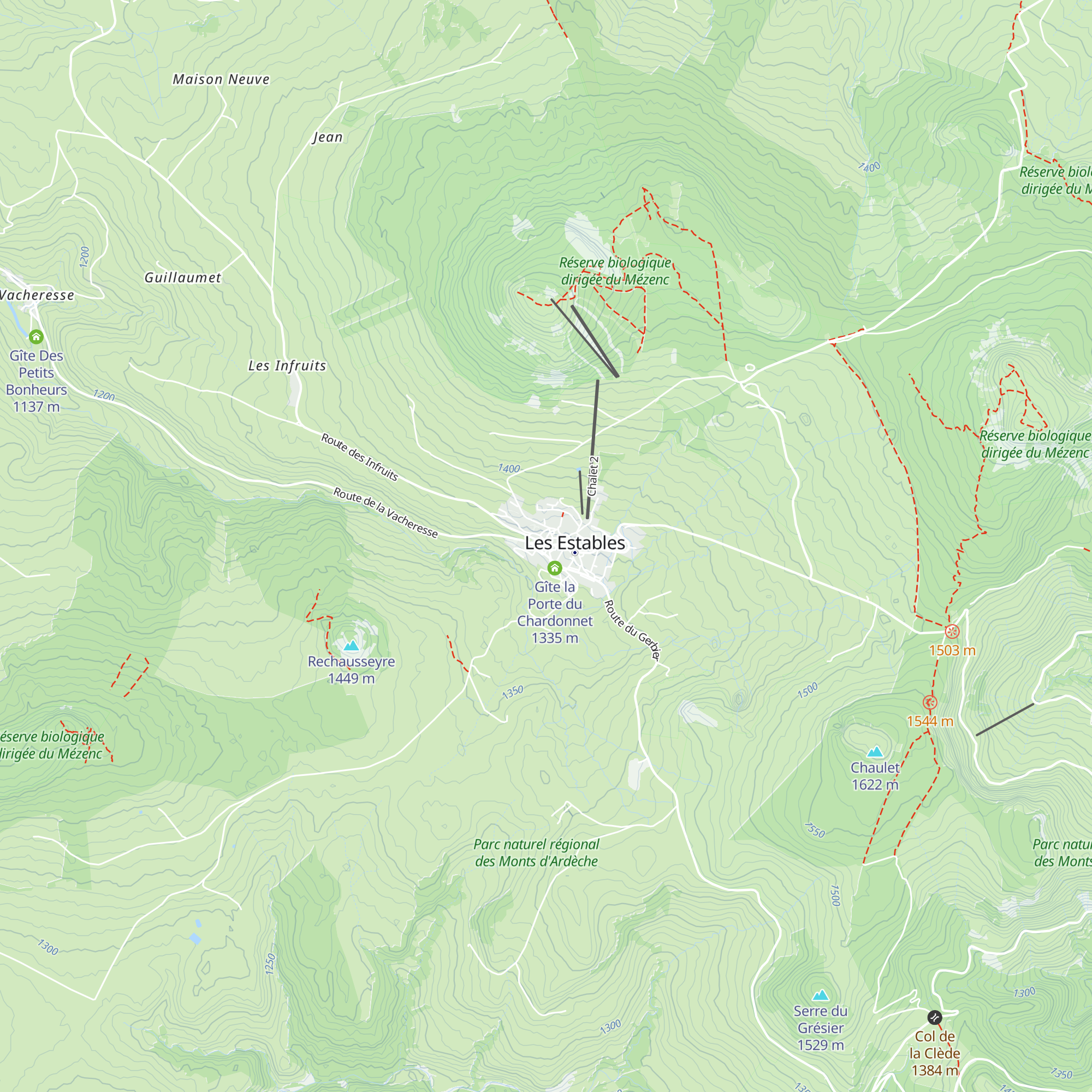 Gîtes La Traverse map