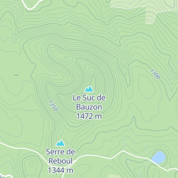 Map of Le Suc de Bauzon