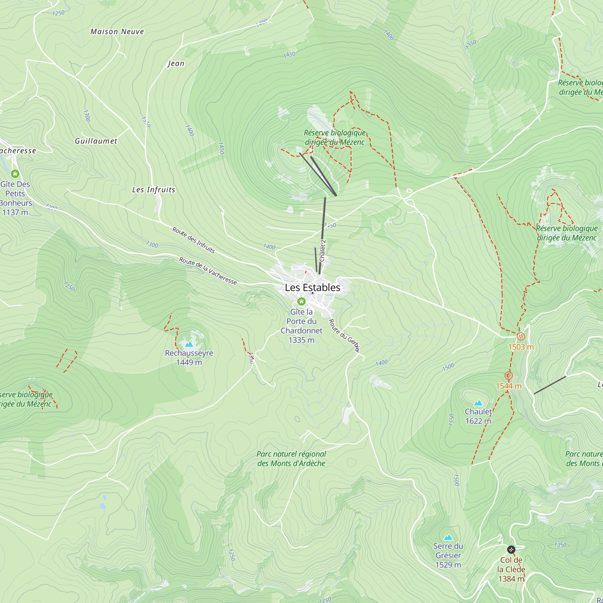 Gîte la Porte du Chardonnet map