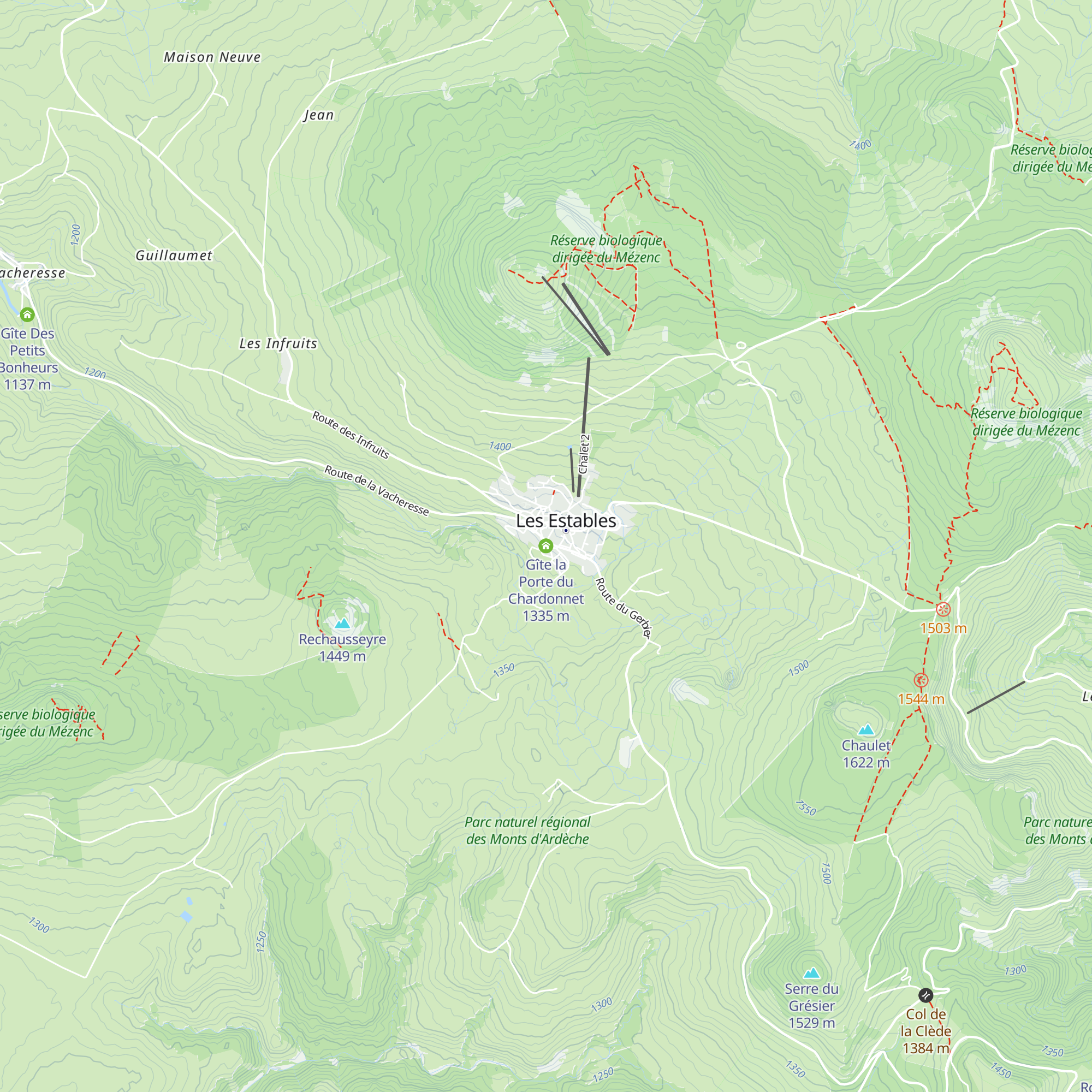 Gîte la Porte du Chardonnet map