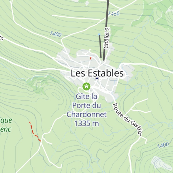 Map of Gîte la Porte du Chardonnet