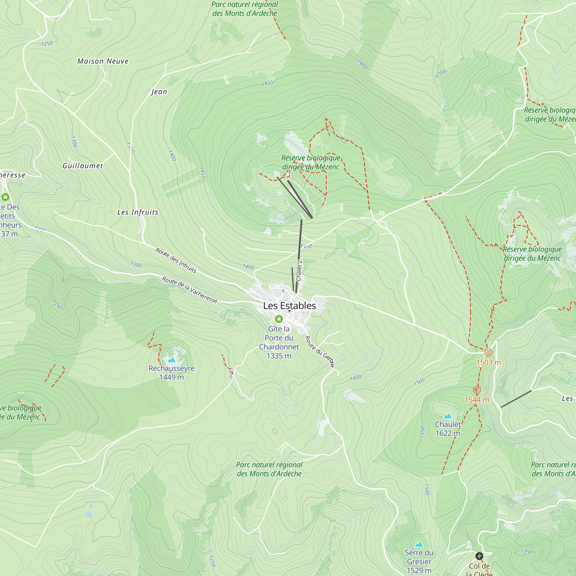 Gîte des Pierriers map