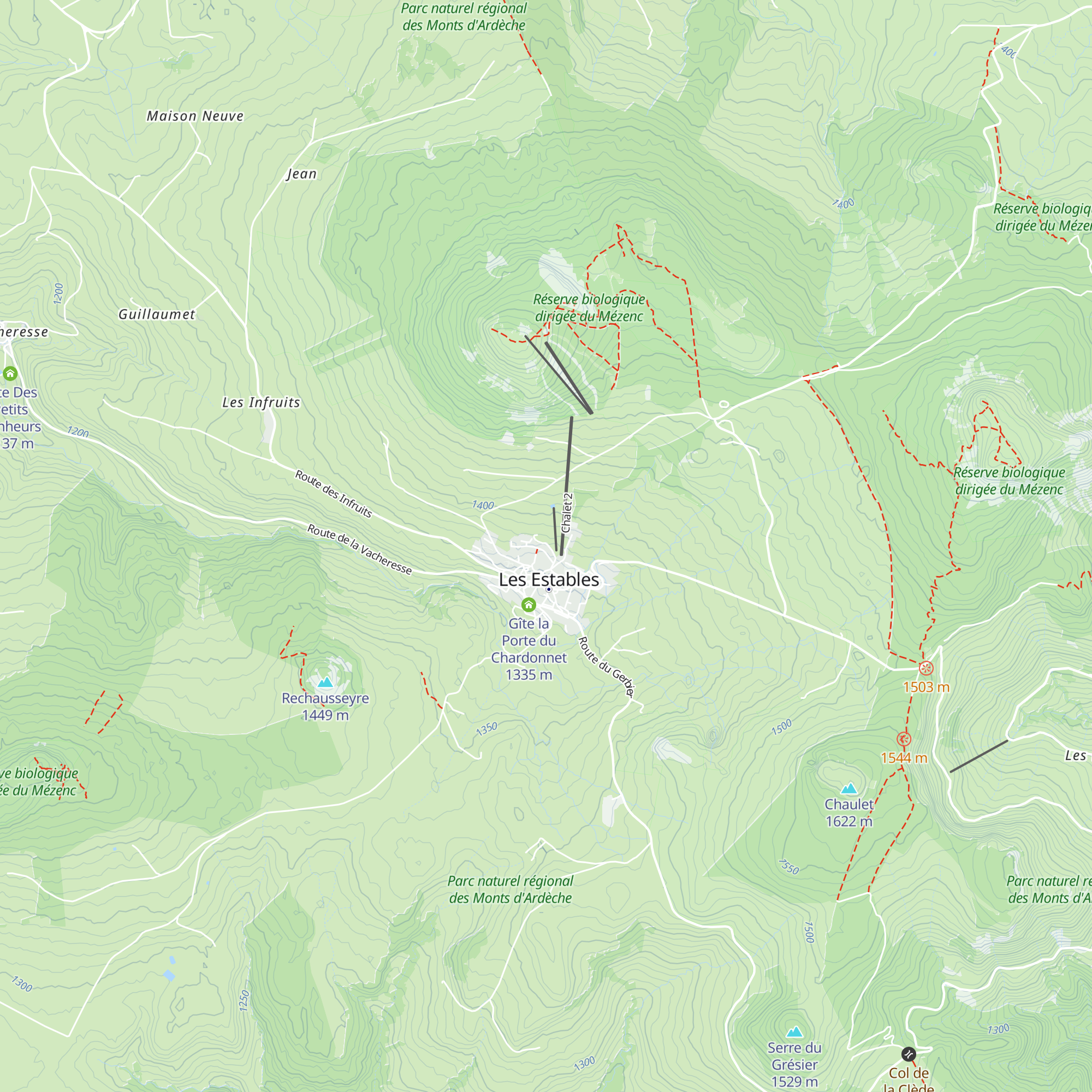 Gîte des Pierriers map