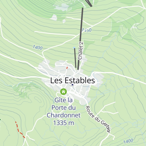 Map of Gîte Le Pied des Pistes
