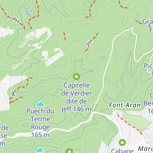 Map of Capitelle de Verdier dite de Jeff