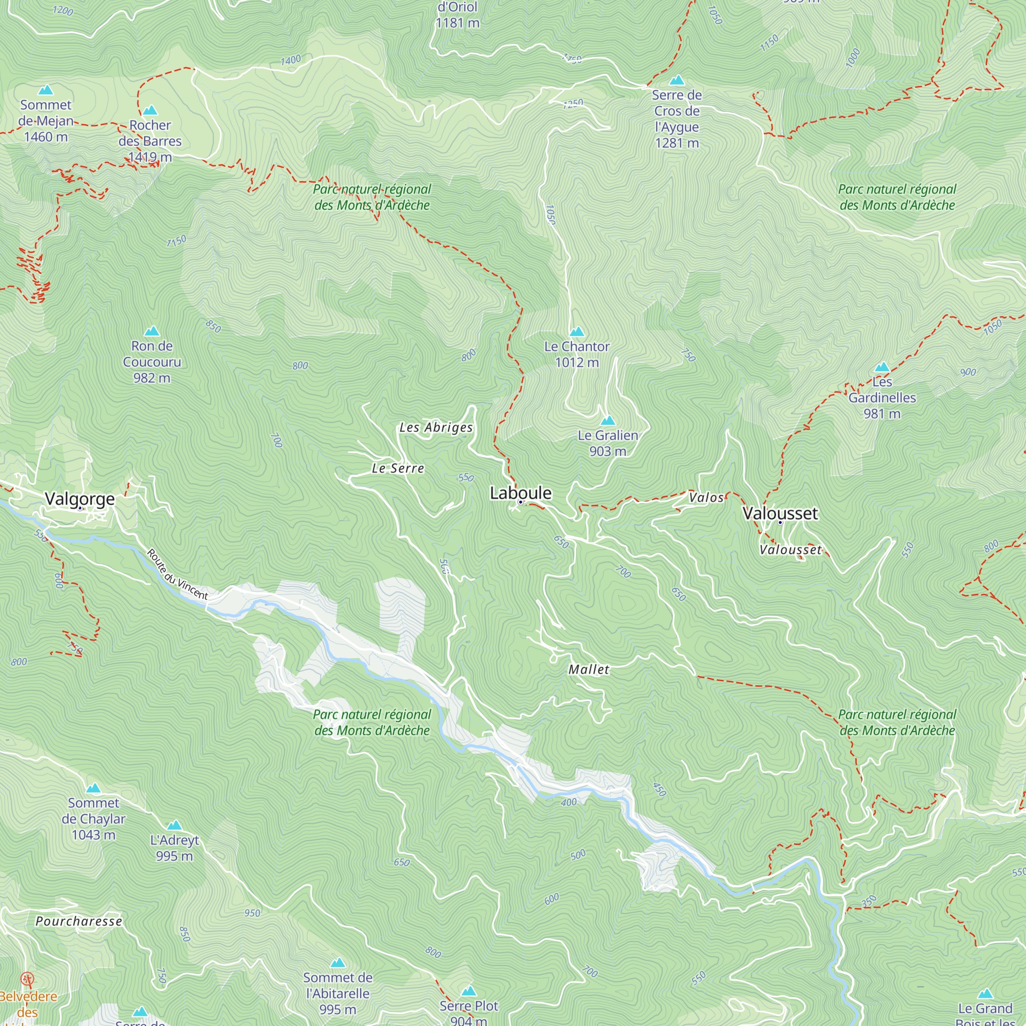 Gîte d'étape de Laboule map