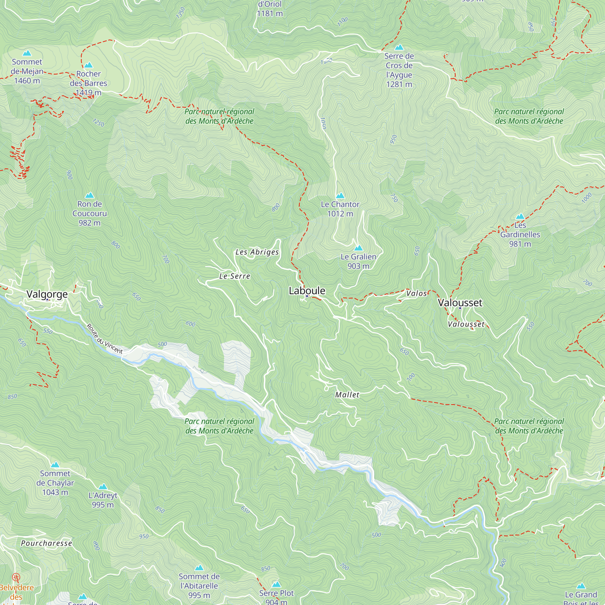 Gîte d'étape de Laboule map