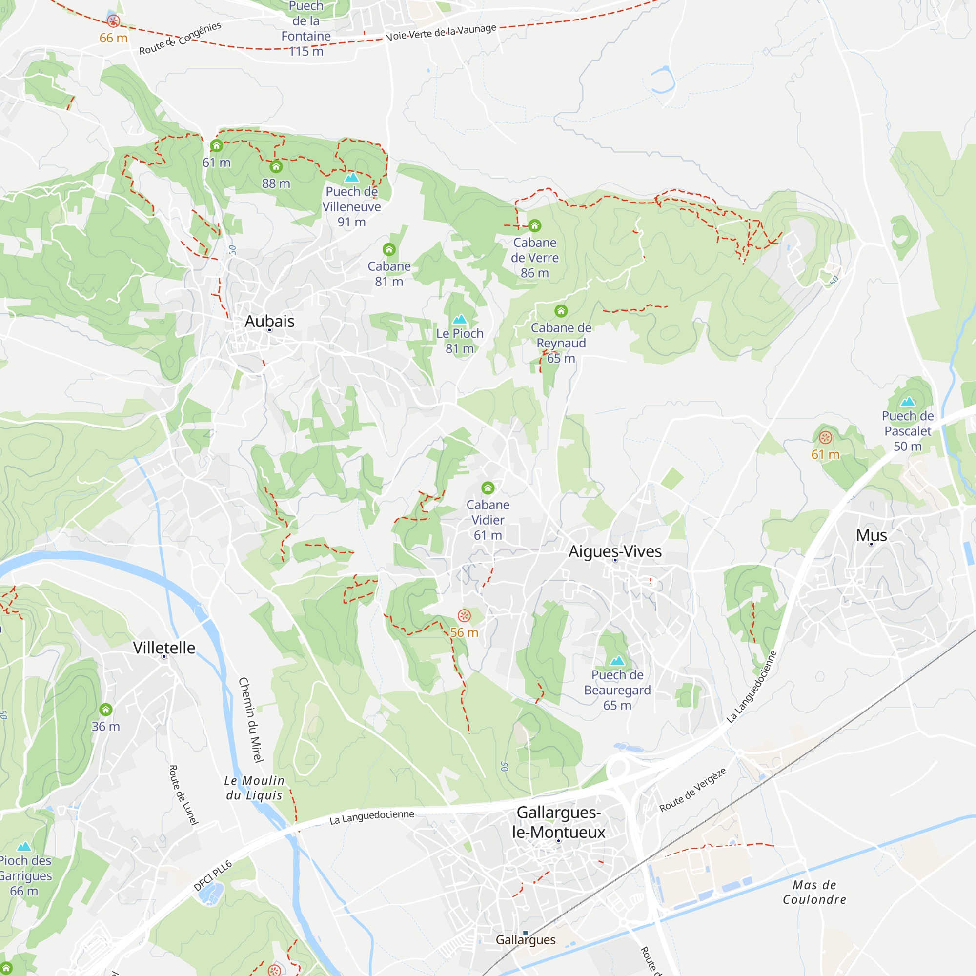 Cabane Vidier map
