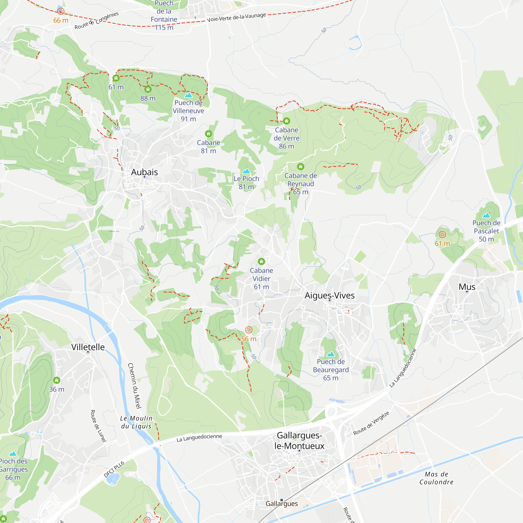 Cabane Vidier map