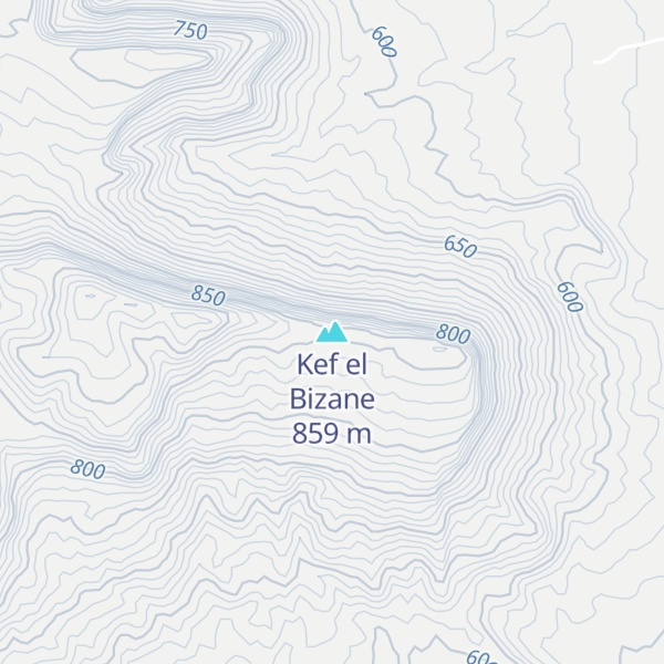 Map of Kef el Bizane