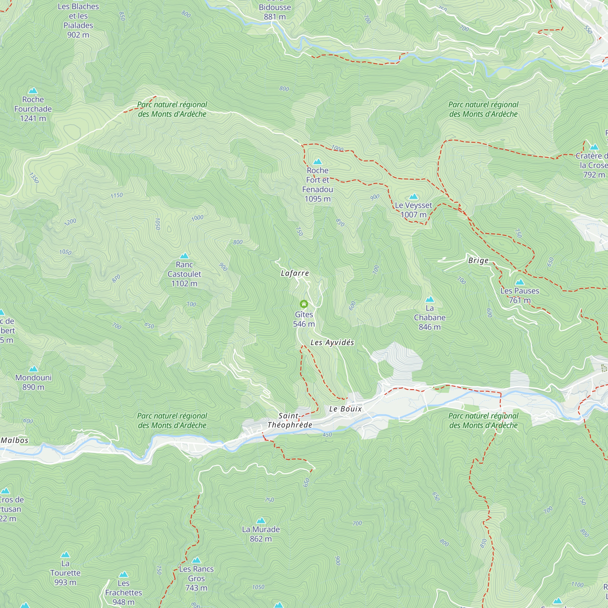 Gîtes map
