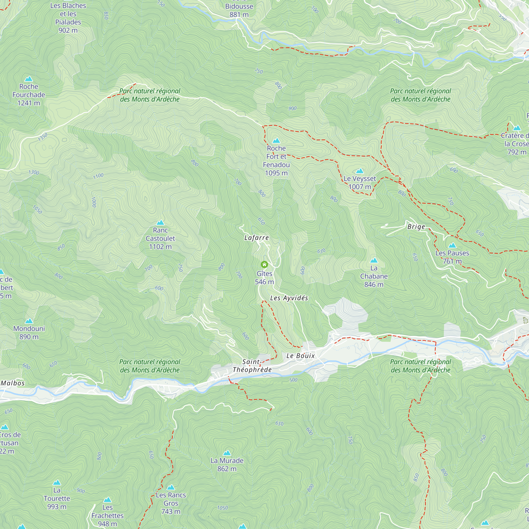 Gîtes map
