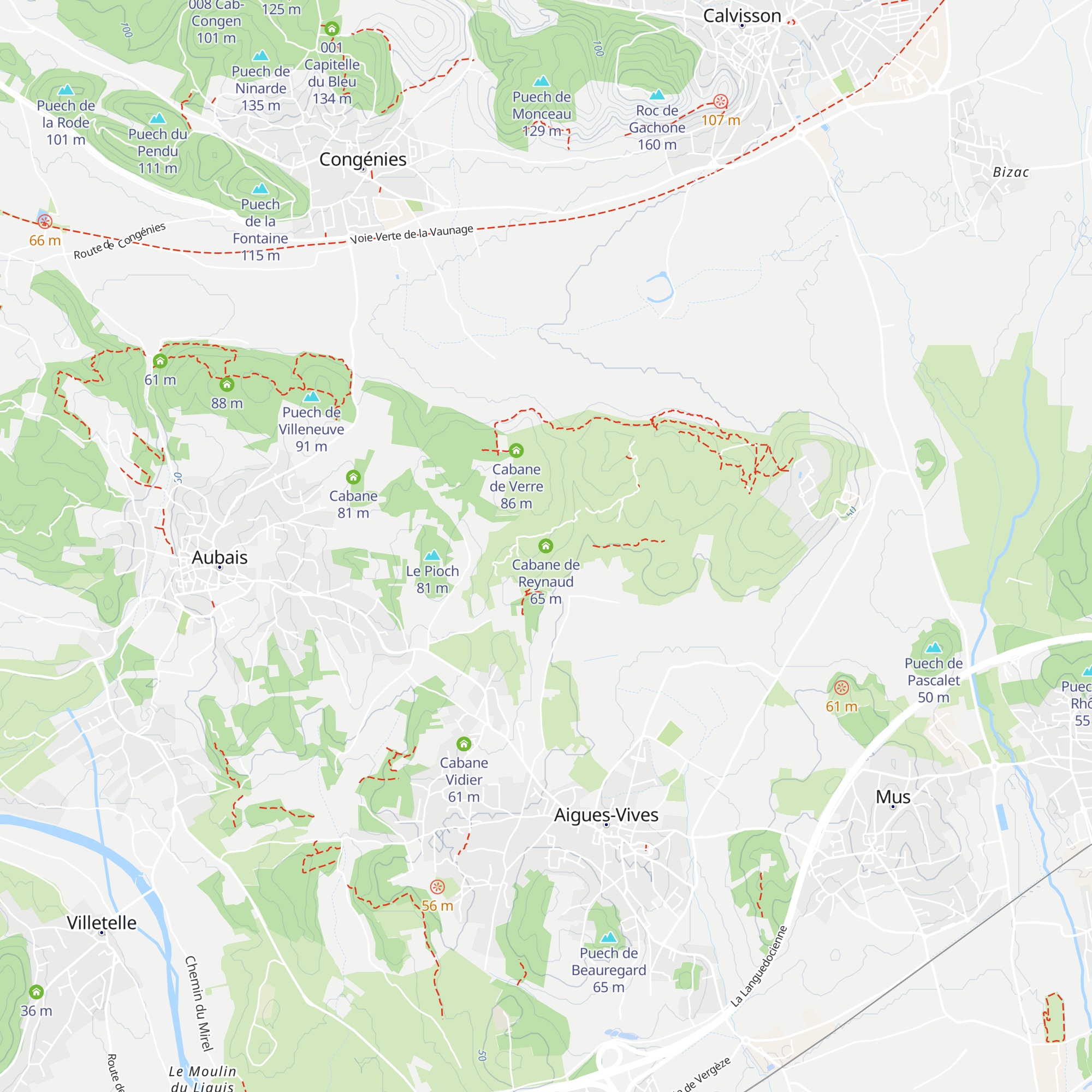 Cabane de Reynaud map