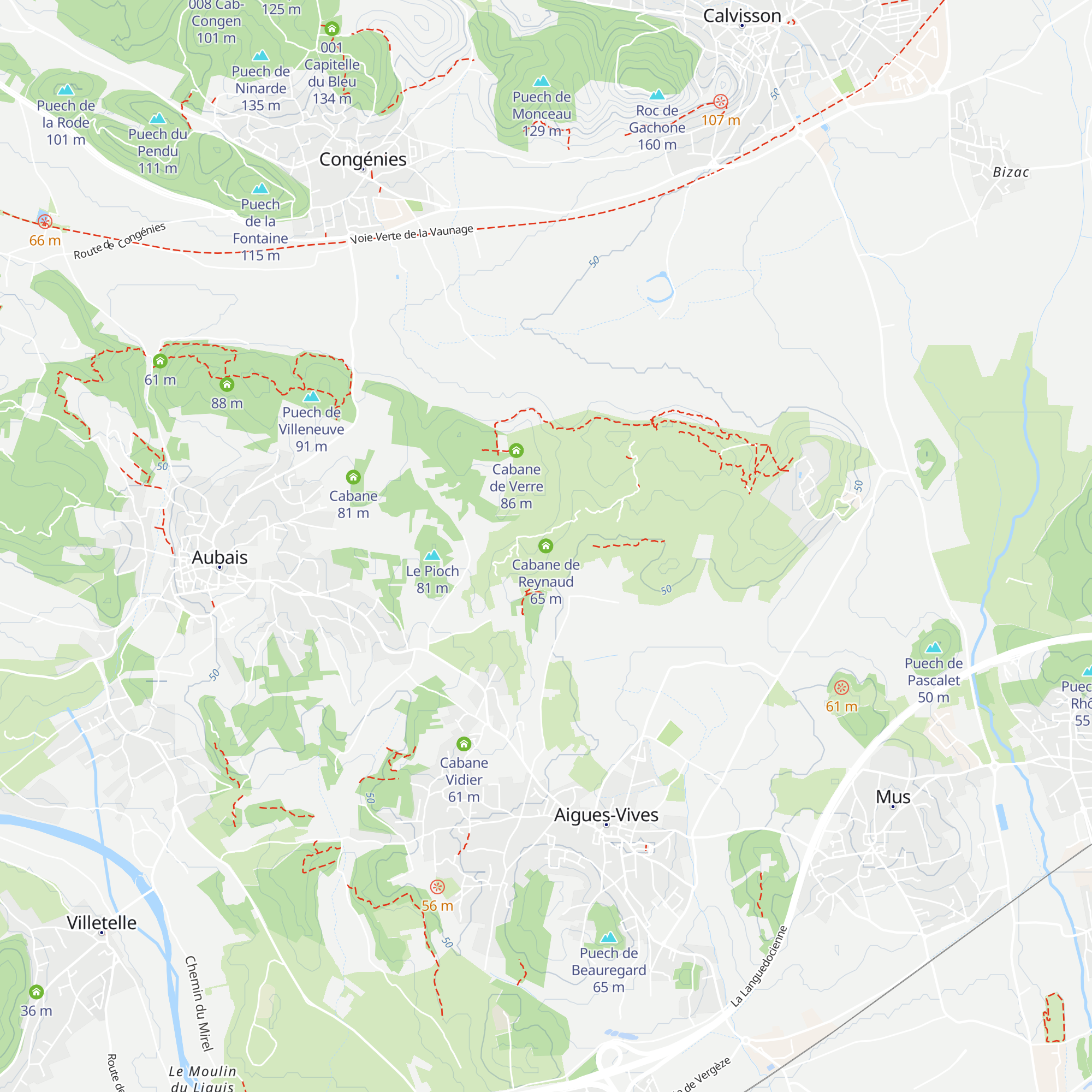 Cabane de Reynaud map