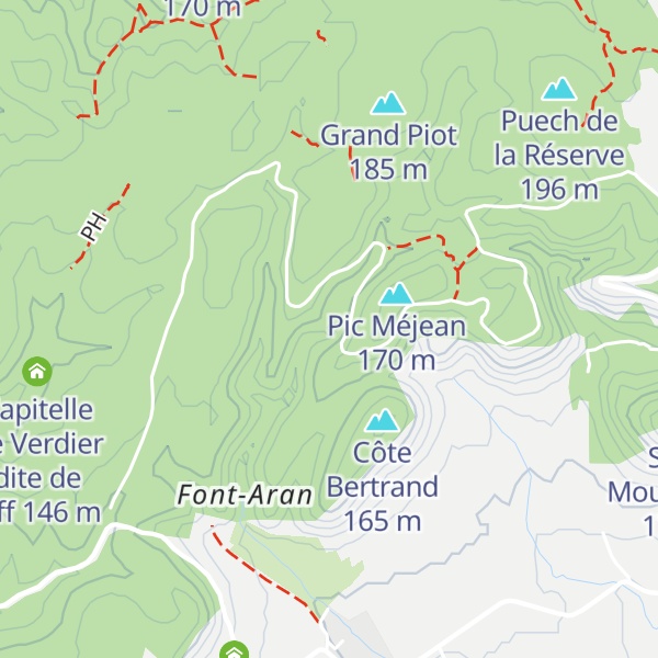 Map of Capitelle de la Combe de Font d'Aran