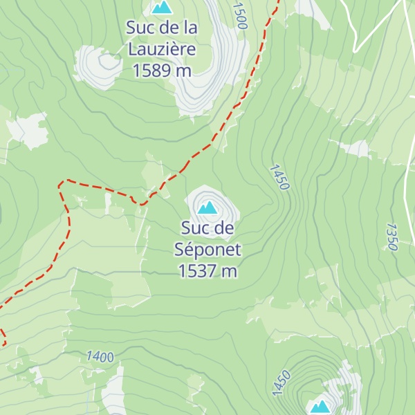 Map of Suc de Séponet