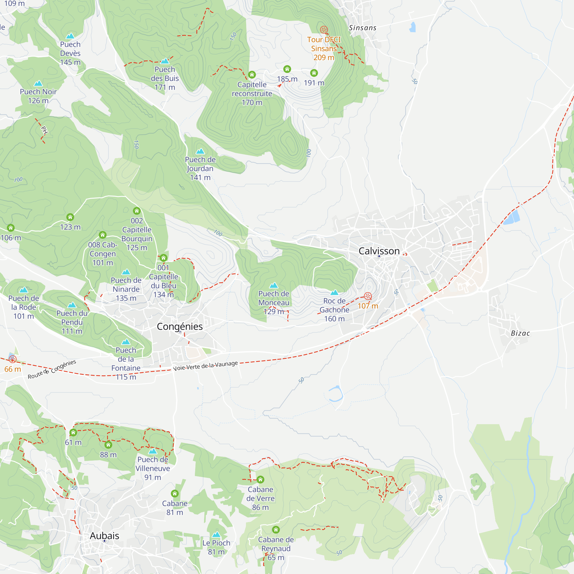 Cabane Cante Perdrix map