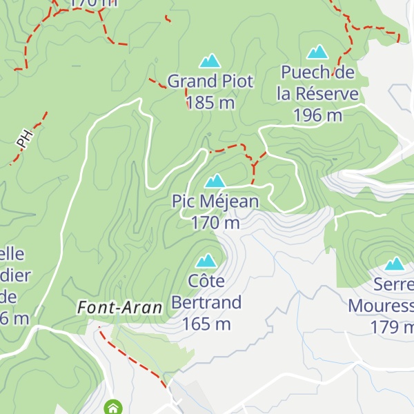 Map of Abri DFCI Pic Méjean