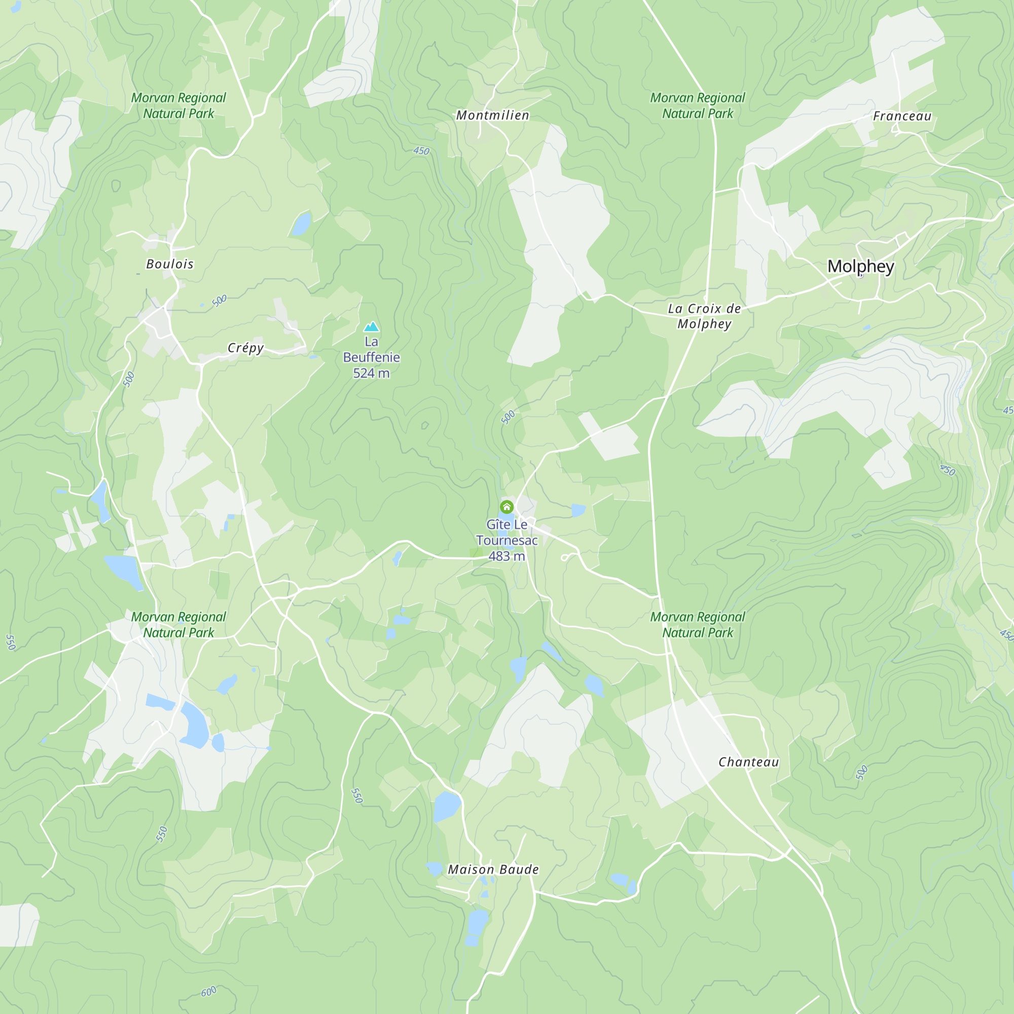 Gîte Le Tournesac map
