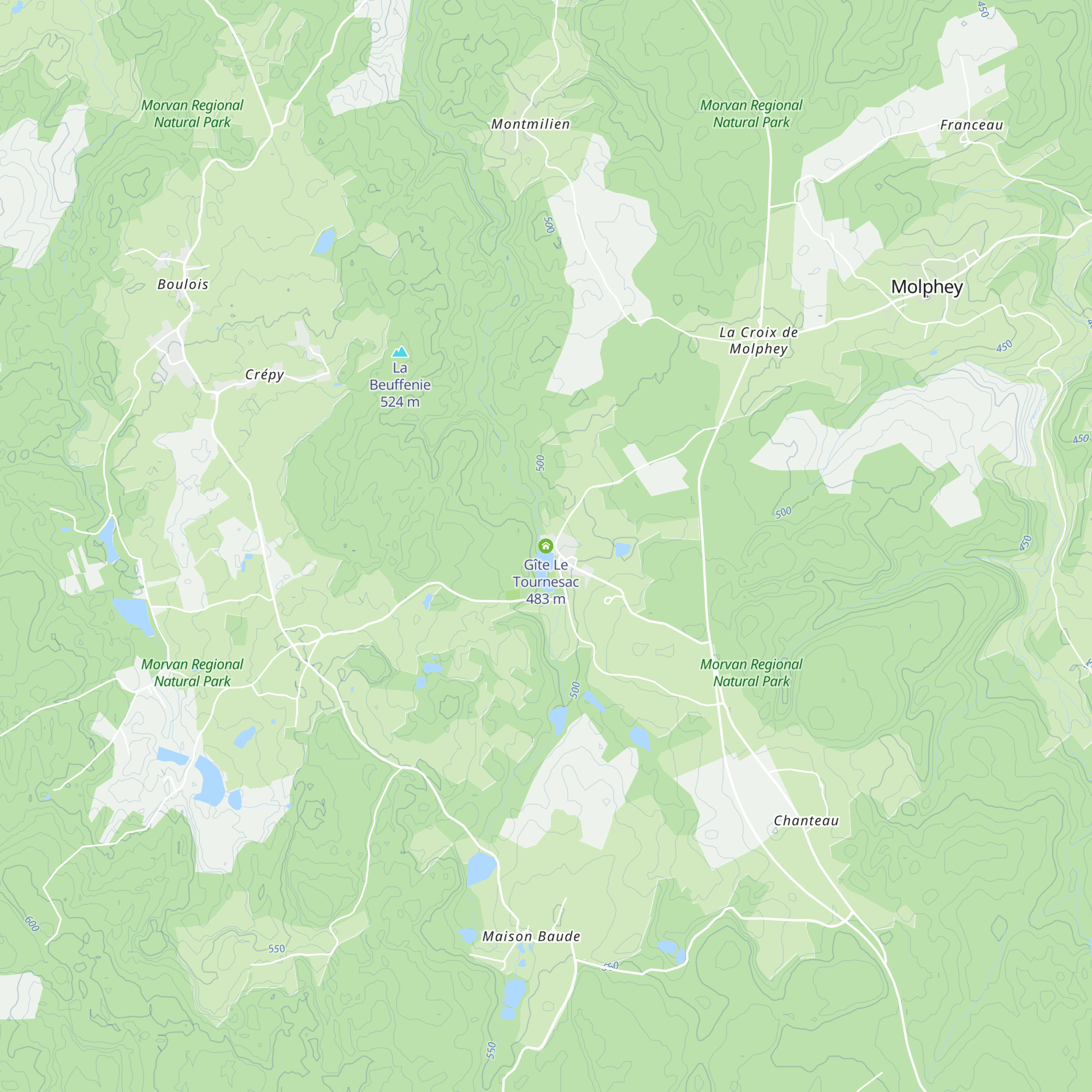Gîte Le Tournesac map