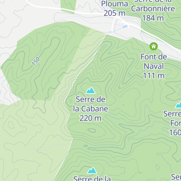 Map of Serre de la Cabane