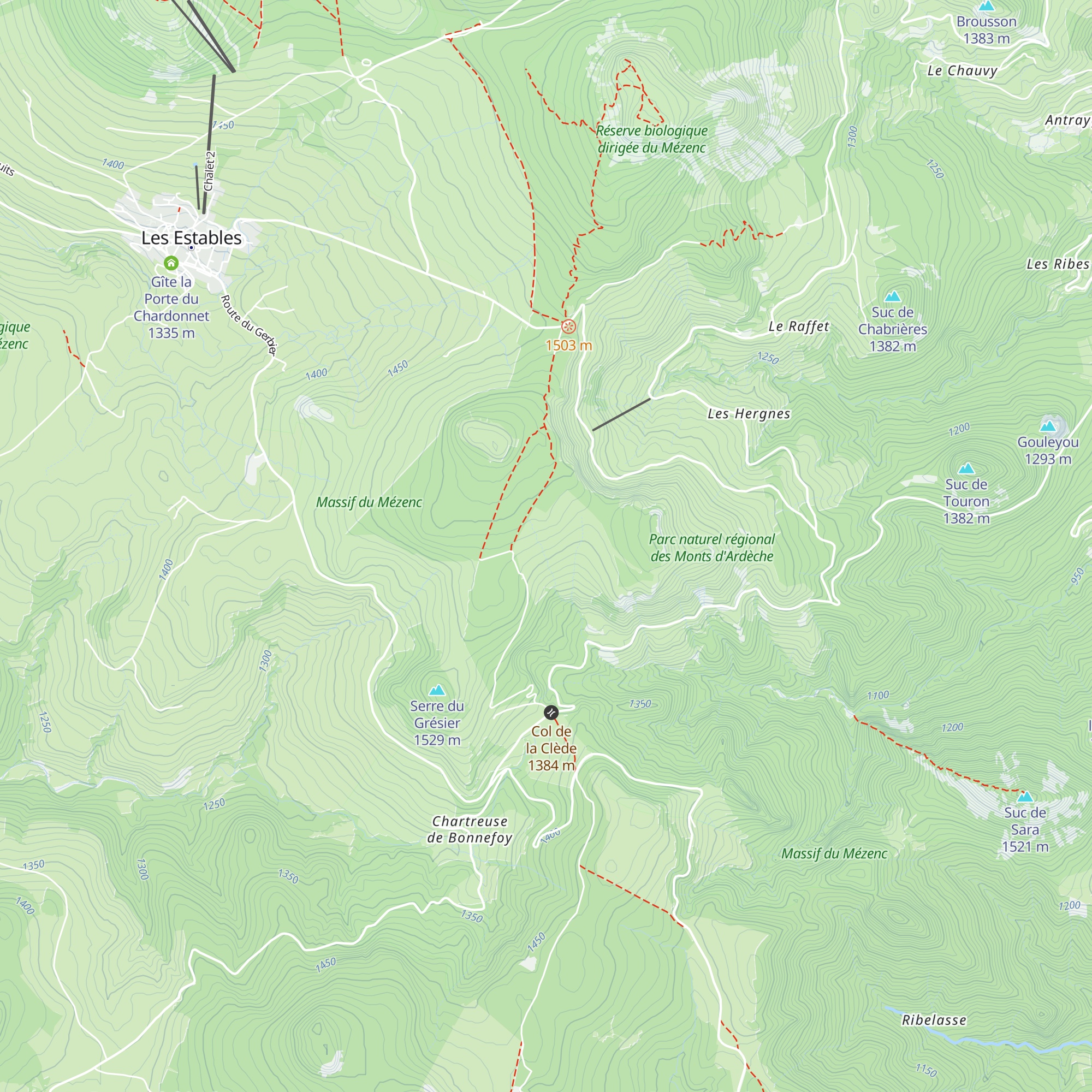 Refuge de Fonteysse map