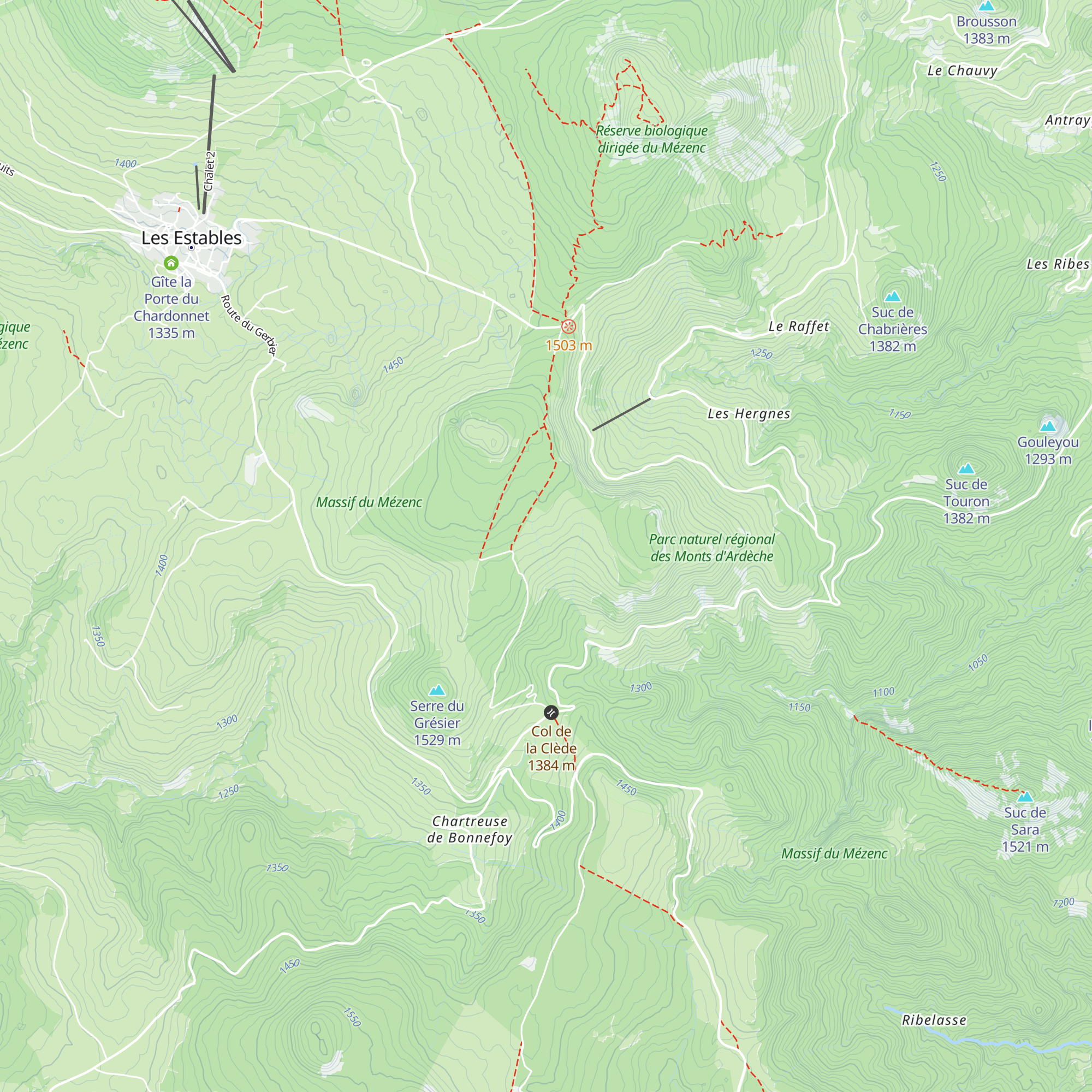 Refuge de Fonteysse map