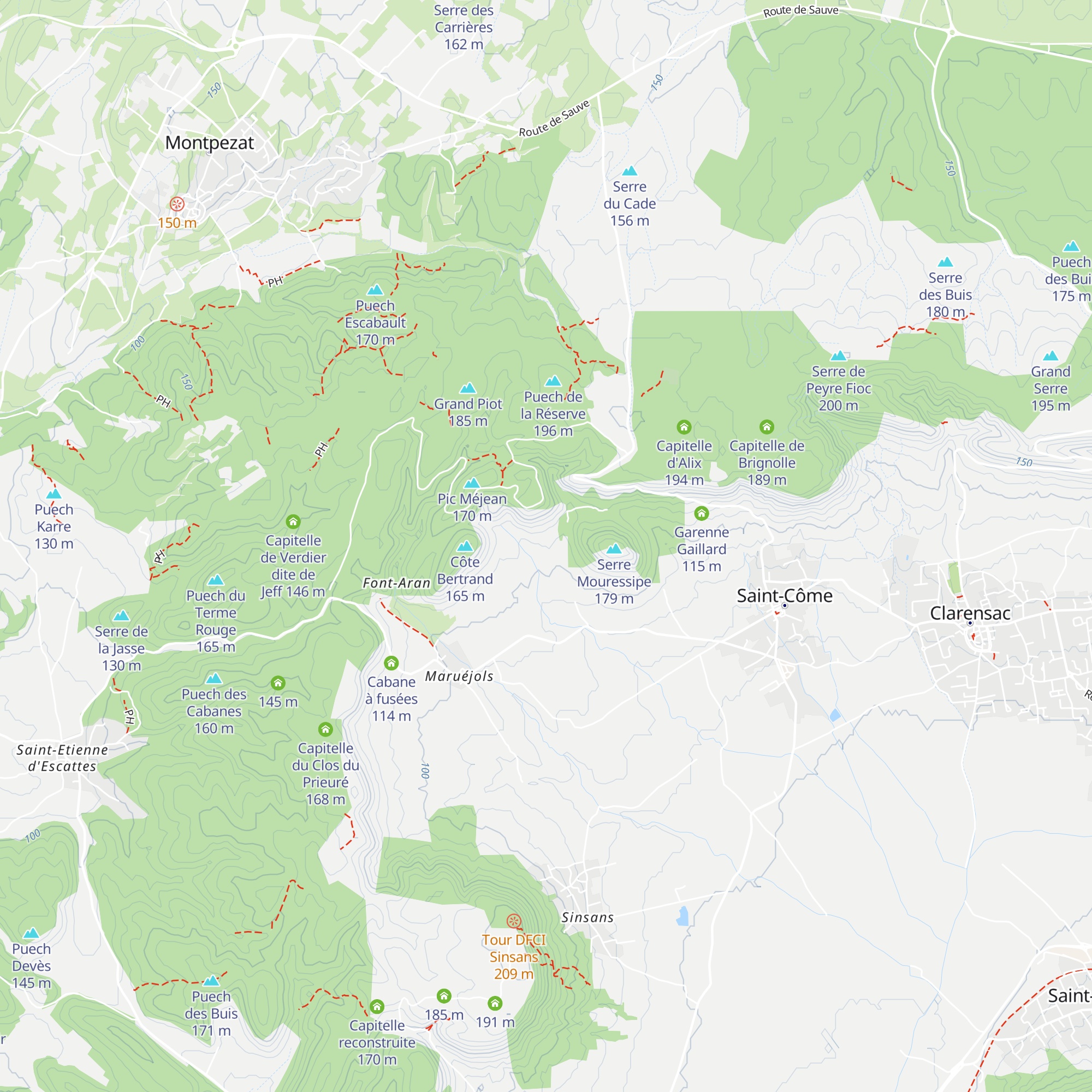 Mazet de Bouet map