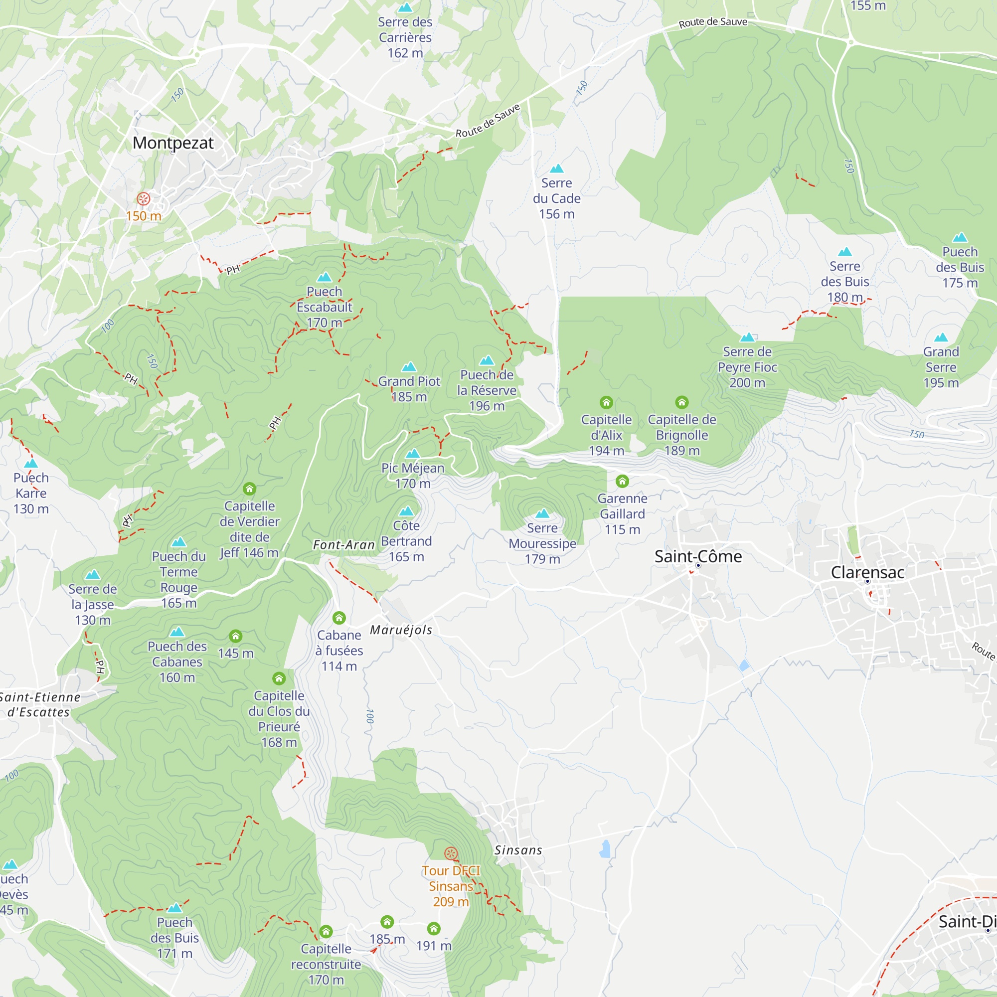 Cabane de Canonge map