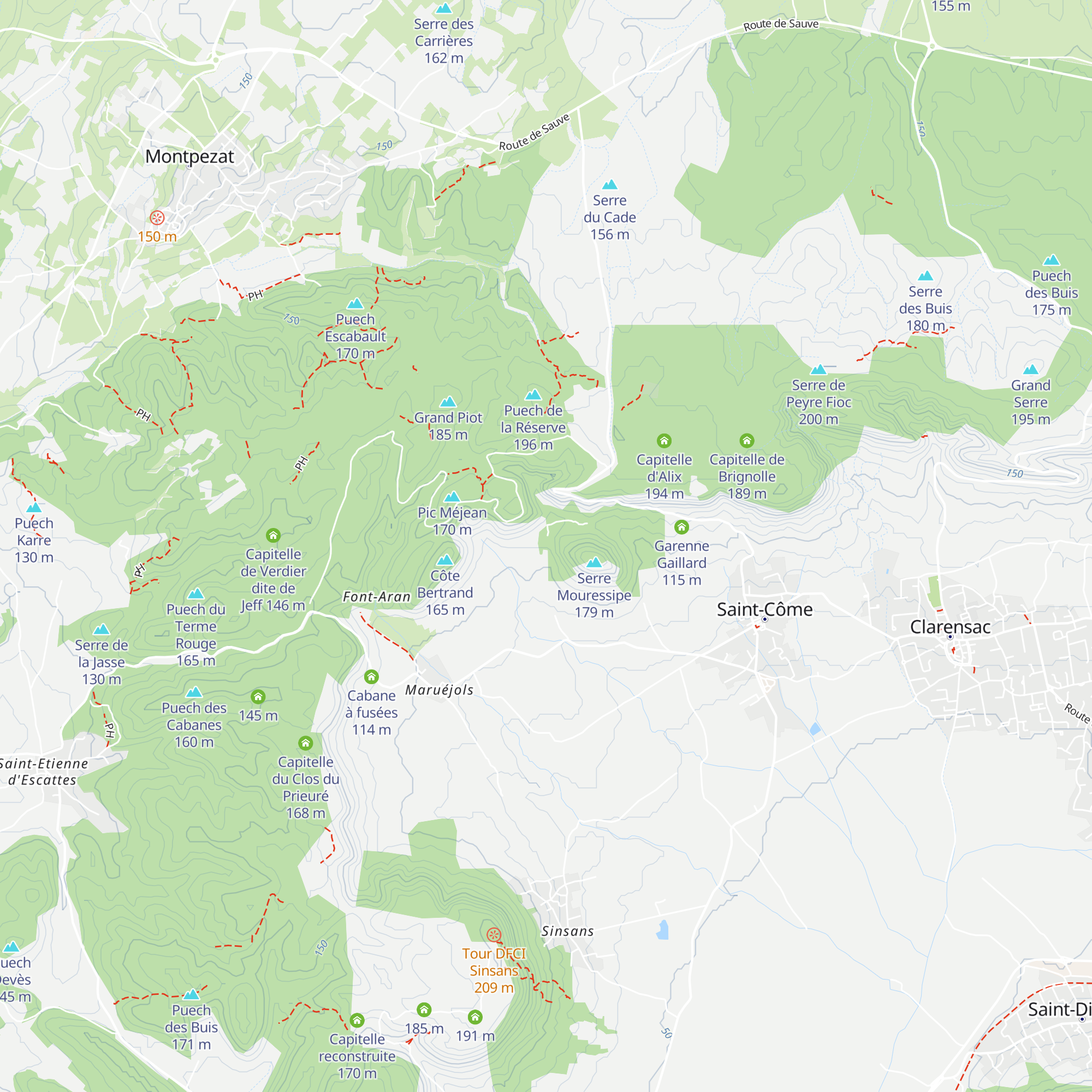 Cabane de Canonge map
