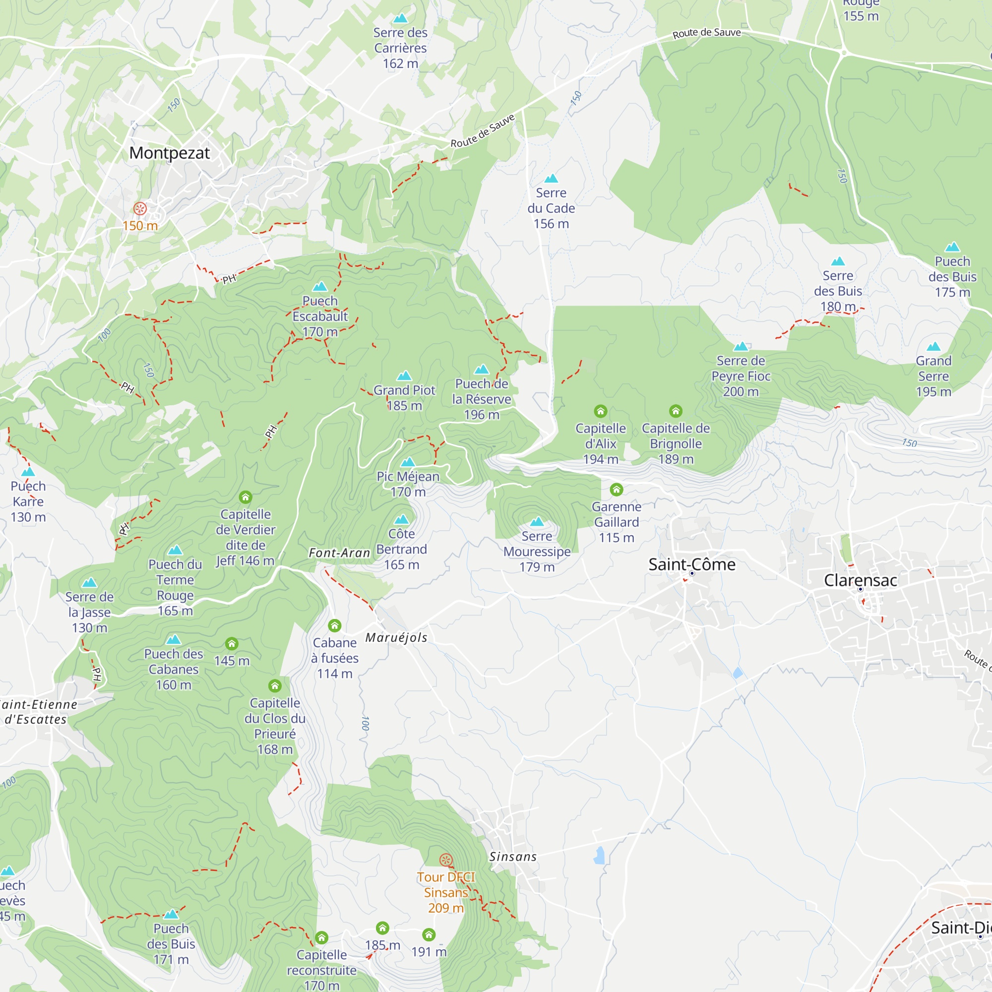 Garenne de Farjon map