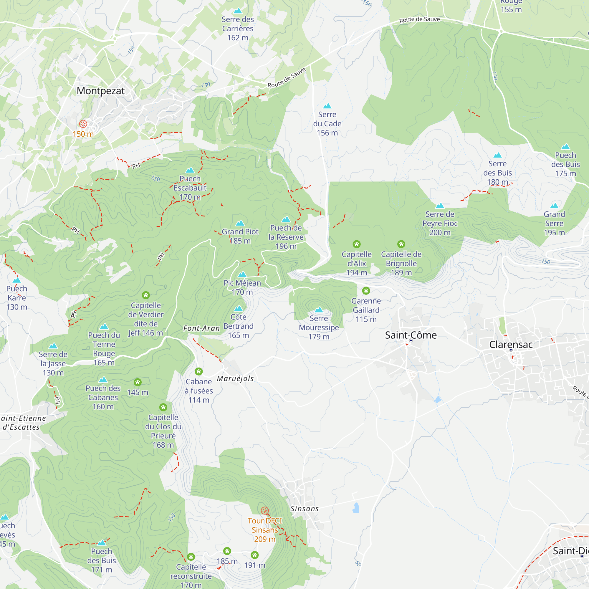 Garenne de Farjon map