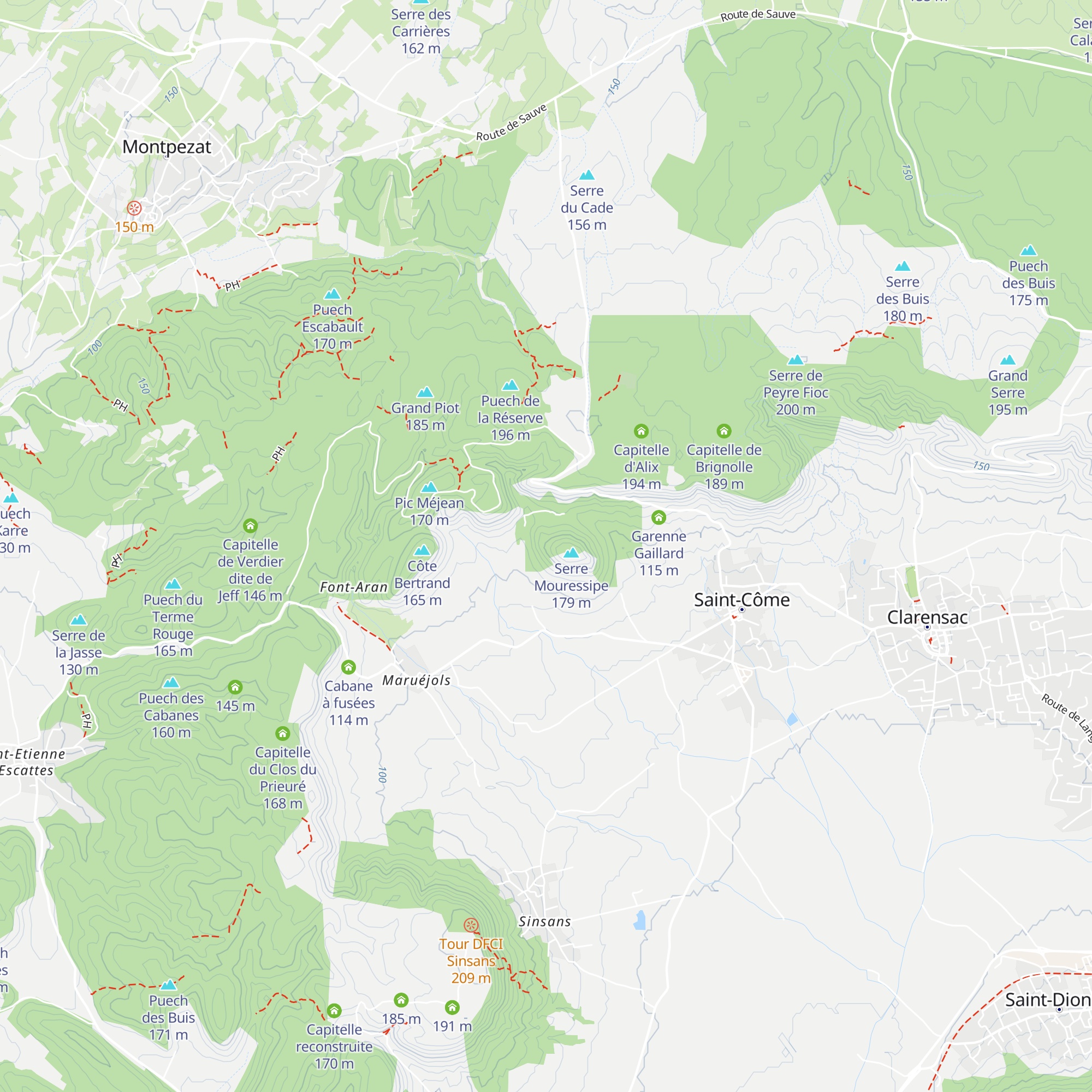 Garenne de Crouzet map